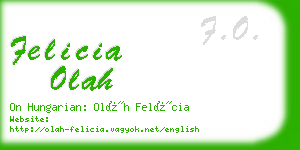 felicia olah business card